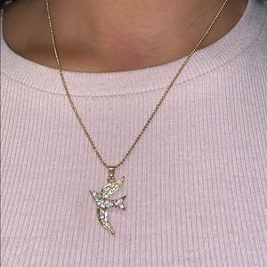 Golden bird necklace